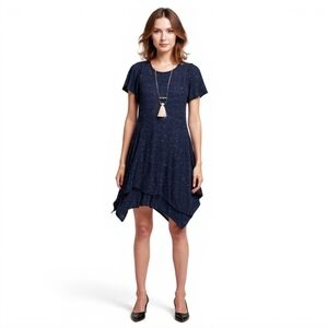 Chelsea & Theodore Cut And Sew Blue Combo Dress
